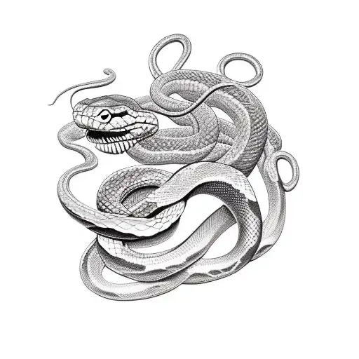 Snake Maching Tattos