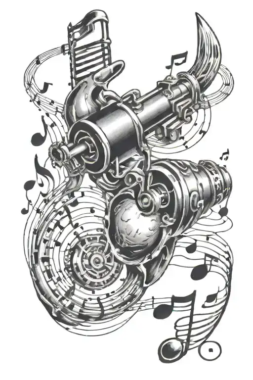 Bullet And Music Note