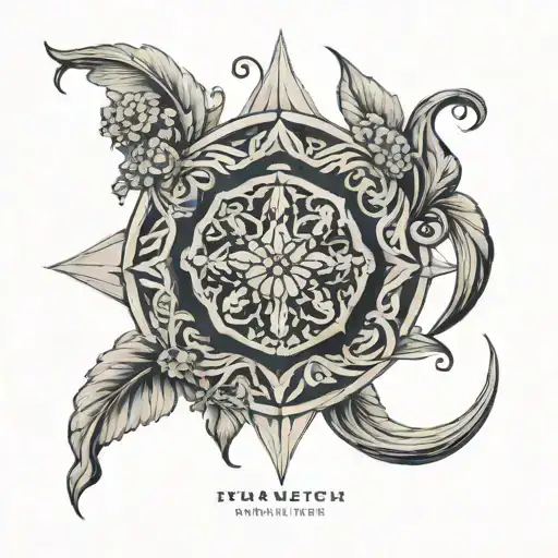 Pa Dutch Hex Symbol With Virgo And Femininity Strength