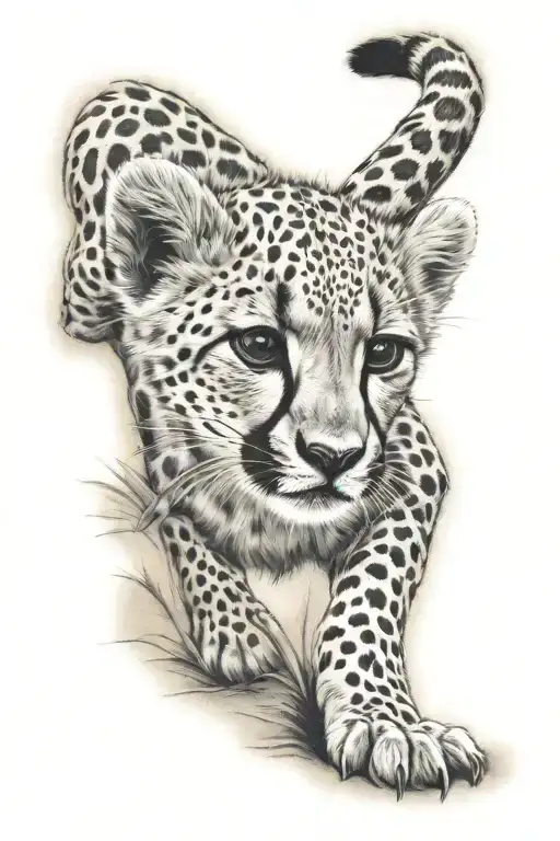 Southeast African Cheetah Cub