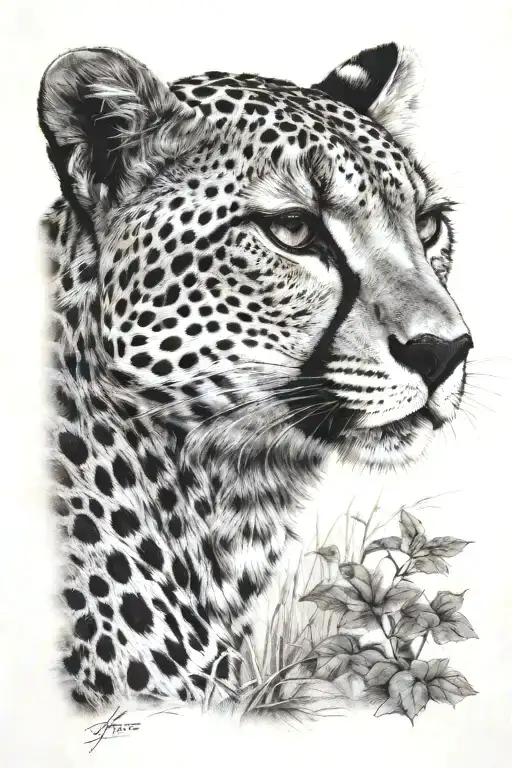 Southeast African Cheetah Walking Along