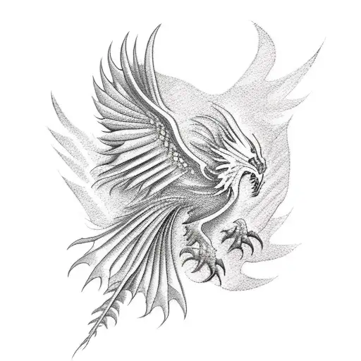Phoenix With A Dragon