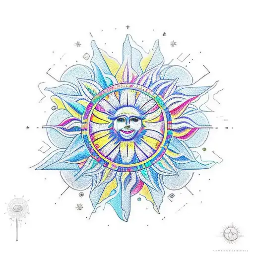 A Colorful Geometric Sun