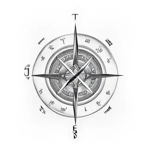 Egyptian God With Compass