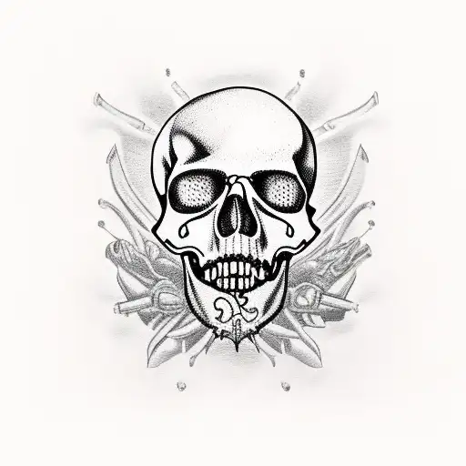 Pirat Skull With Canabis