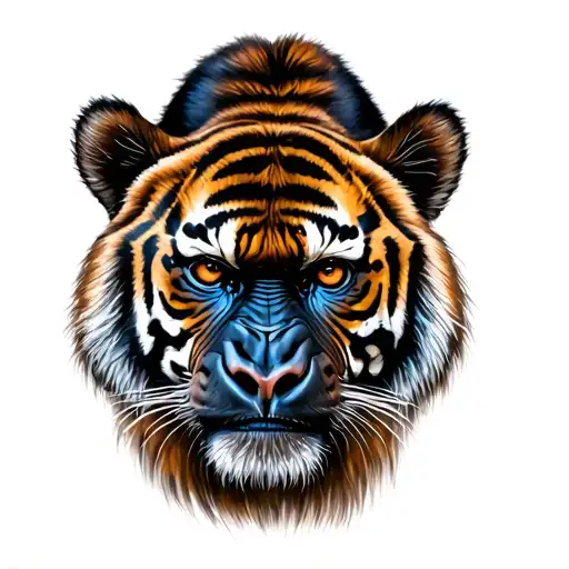 Gorilla And A Baby Tiger