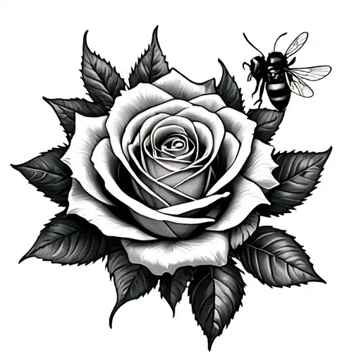 Dragon Rose And Bee