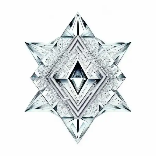 Big Diamond With Raining Smaller Diamonds