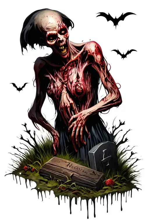 Creepy Graveyard Dark Zombie