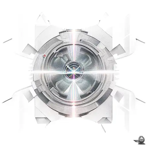 A Futuristic Laser Beam Cutting Through A Steel Book