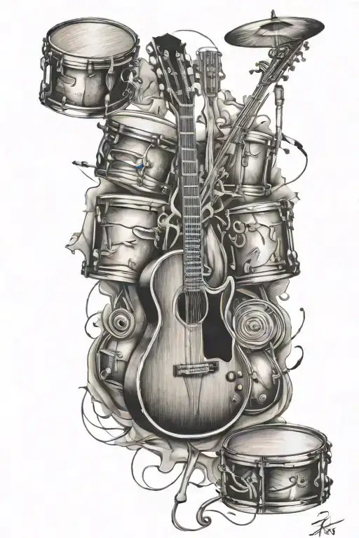 Guitar Piano And Drums