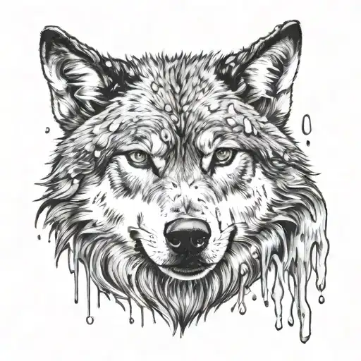 Wolf Howling Wolf Surrounded My Rain