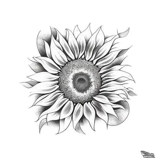 Sunflower With Foliage