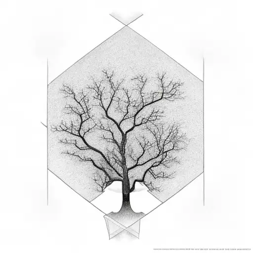 Tree Growing From A Rhombus