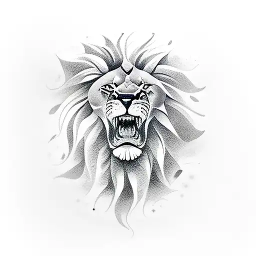 Galaxy In The Shape Of A Lion Roaring