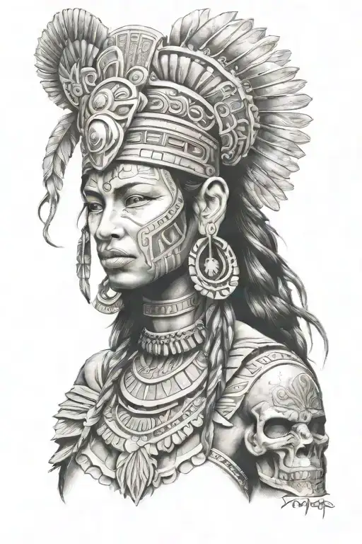 Mayan Warrior Family Goddess