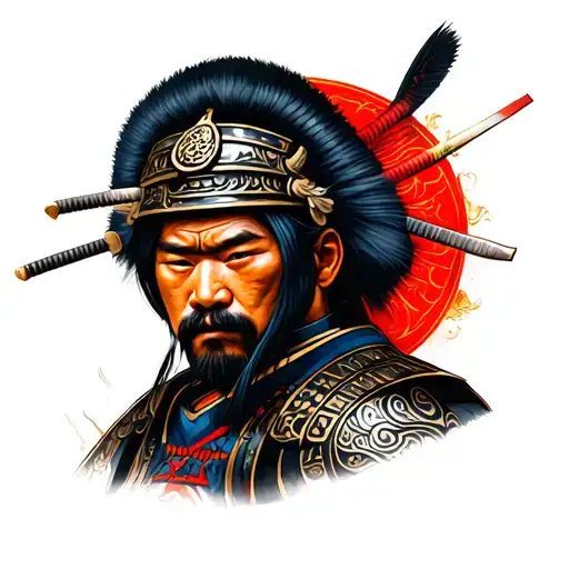 Maori Mixture With Samurai Armor For The Arm