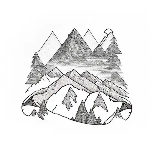 Camping Hiking Mountains Sleeve