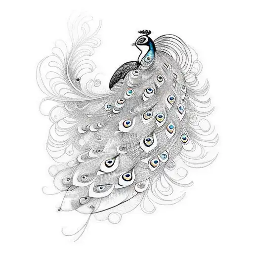 Linework Peacock