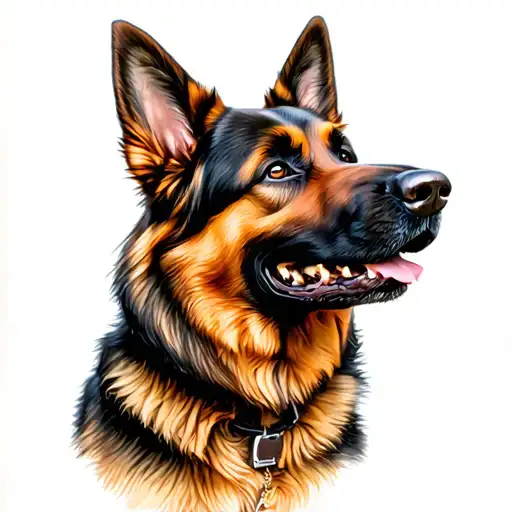 German Shepherd Paste And Hand