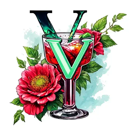 Joker Flowers Y Drink Letter