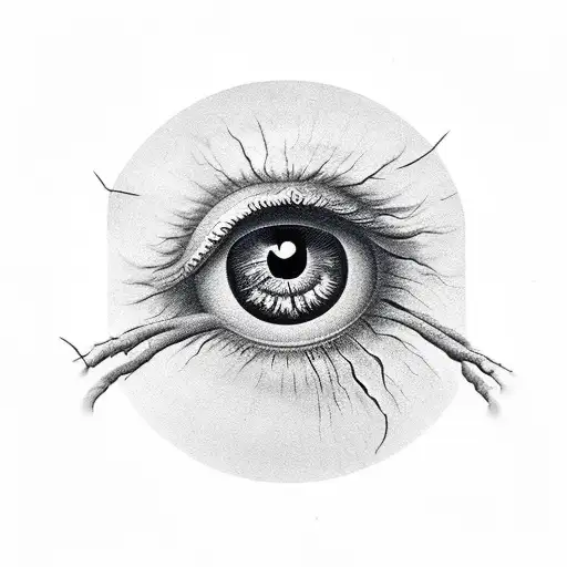 Eye With A Spider And Hourglass