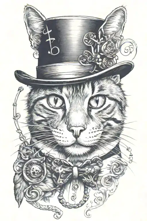 Cat With A Top Hat And Monocle