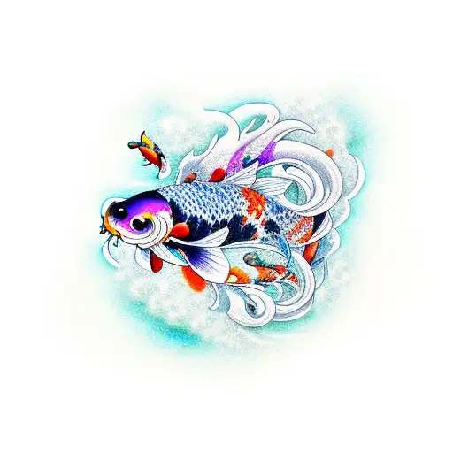 Koi Fish Colored