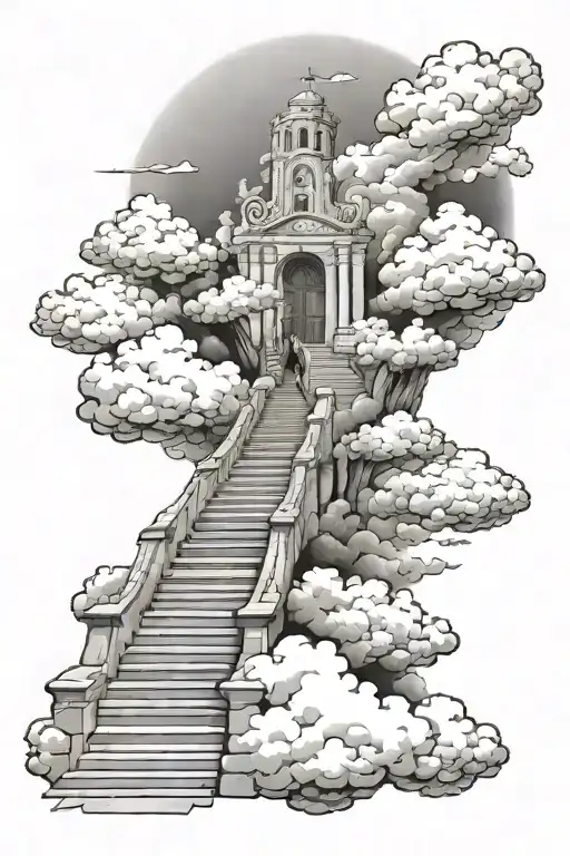 Stairway To Heaven With Clouds