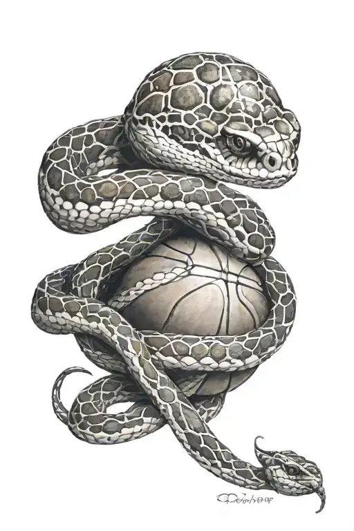 Snake And Baskeball