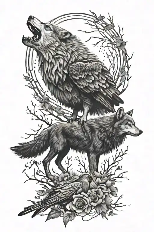 Wolf And Raven