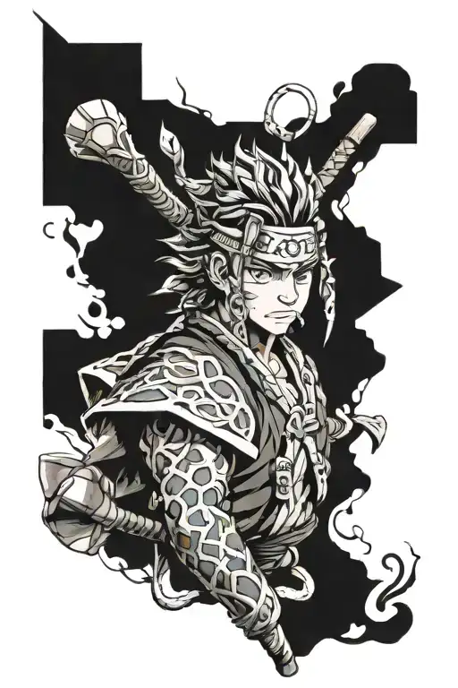 Kokushibo From The Anime Demon Slayer Blade