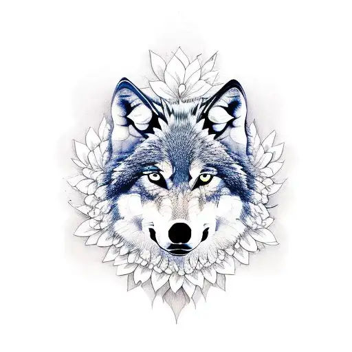 Wolf With Flowers Mean
