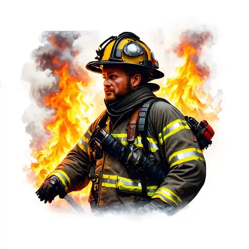 Canadian Firefighter Battling Building Fire