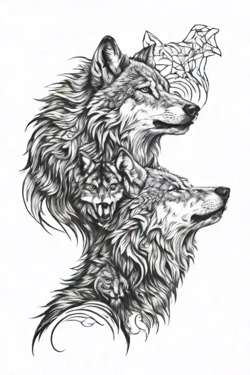 3 Wolf Face