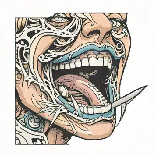 Hentai Anime Girl Shyly Opens Her Mouth Open