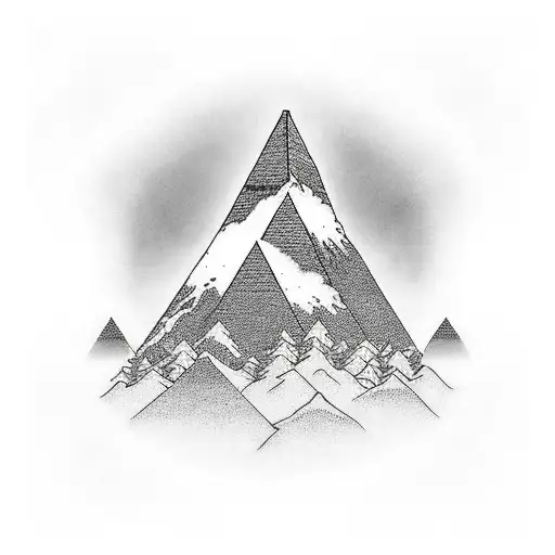 Pyramides With Aliens And The Forest On The Background