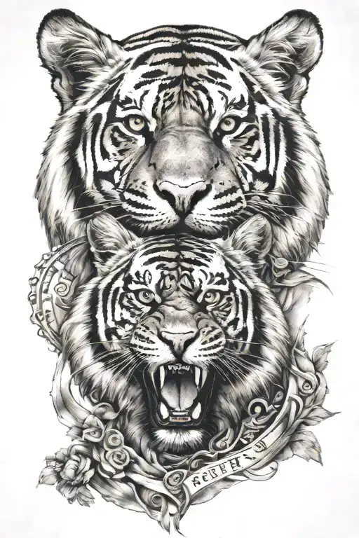 Tiger And Egal With Sumerian Text