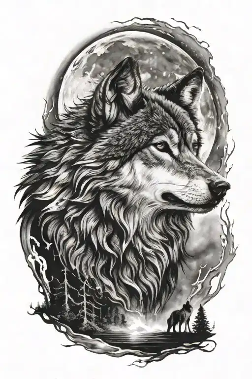 Wolf Howling At The Moon