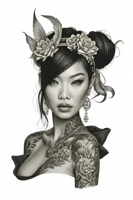 Beautiful Asian Woman With