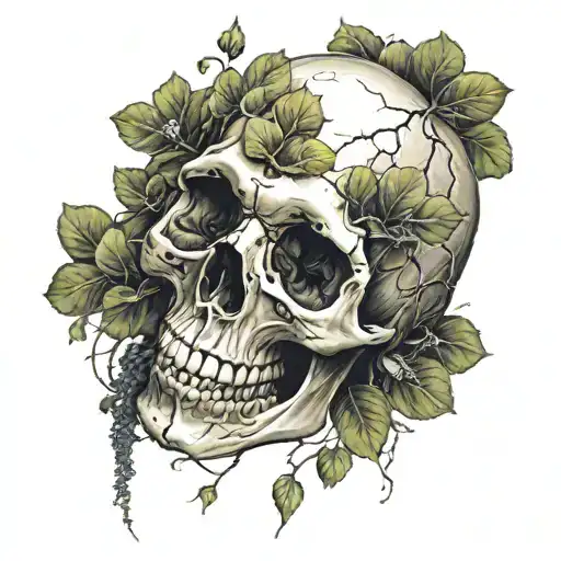 Skull In Overgrowth