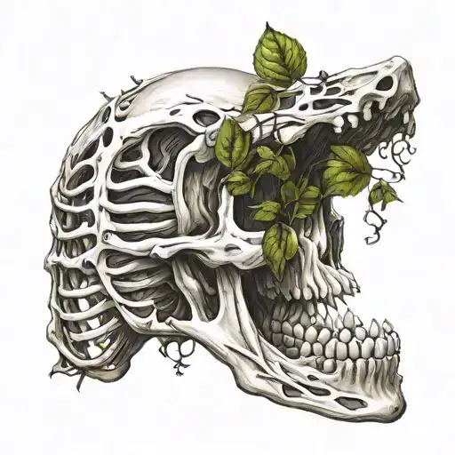 Skeleton In Overgrowth