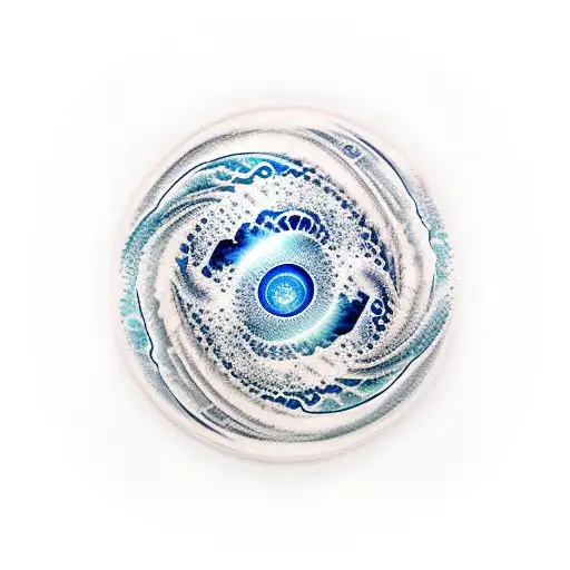 Ocean Wave In A Shape Of A Circle