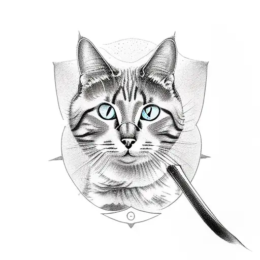 A Cat Sitting On A Gamer's Keyboard With A Mountain Silhouette In The Background