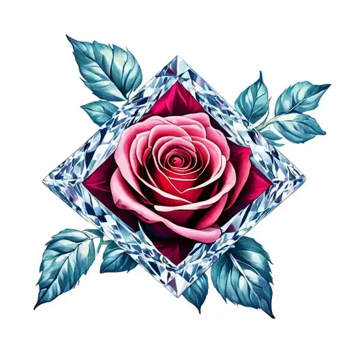 Rose Wrapping Diamond Surrounded