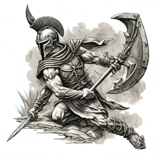 Spartan Kills Death With A Spear