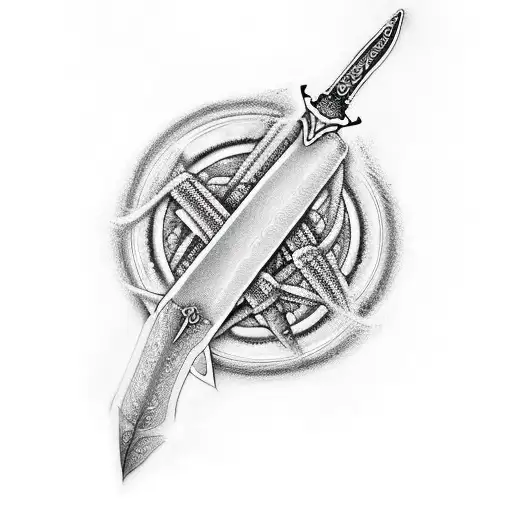 Sword With Dna Winding Around