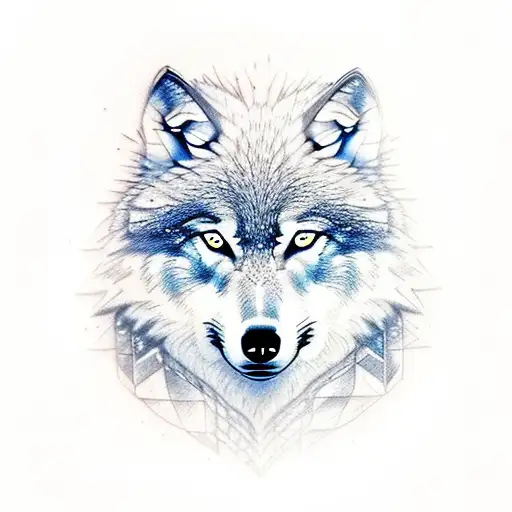 Wolf With Unique Background
