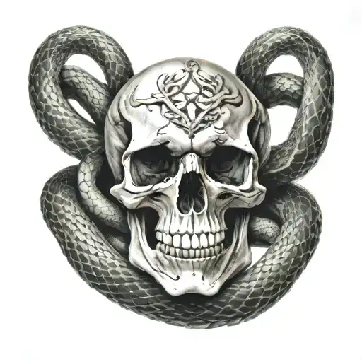Skull And Snake