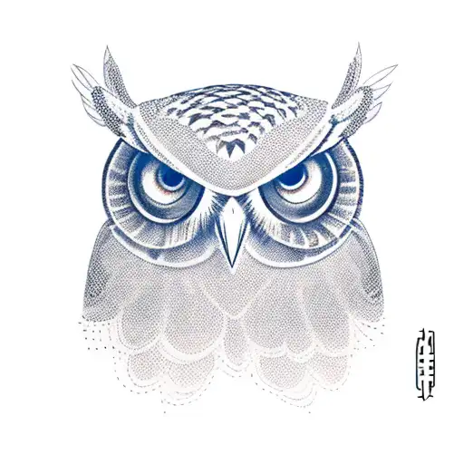 Lady With Owl Also Eye In Triangle